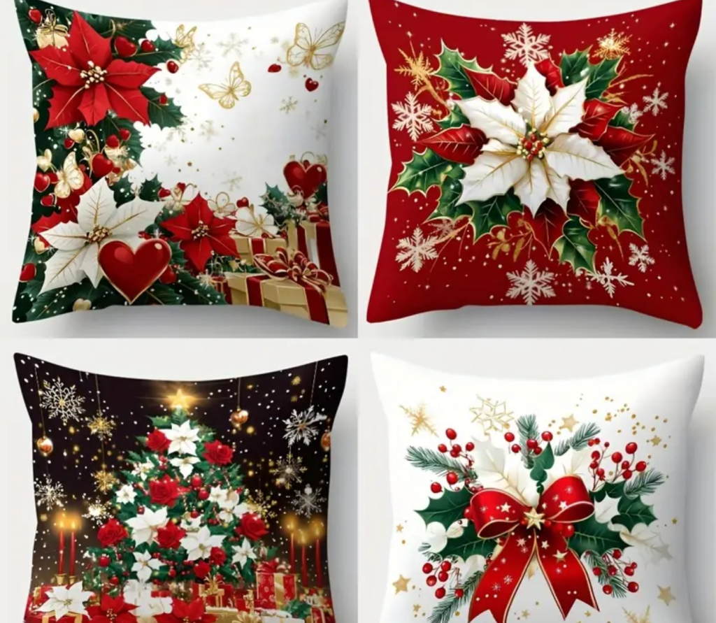 Christmas pillowcases/ Fundas de&nbsp;almohada