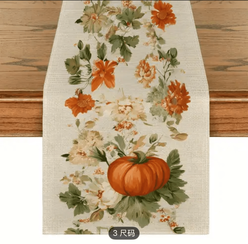 Thanksgiving table runner/ Camino de mesa Acción de&nbsp;Gracias