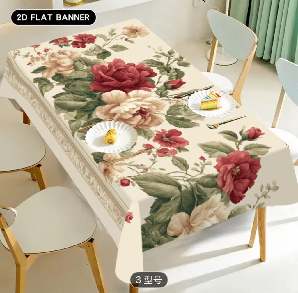 Floral tablecloth/ Mantel&nbsp;floral