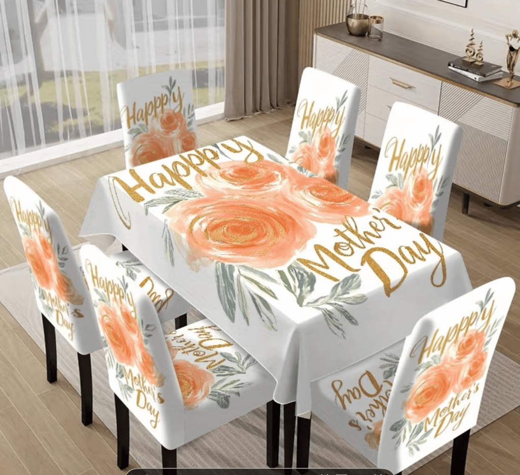 Mother’s Day chair cover/ Funda de silla Día de la&nbsp;Madre